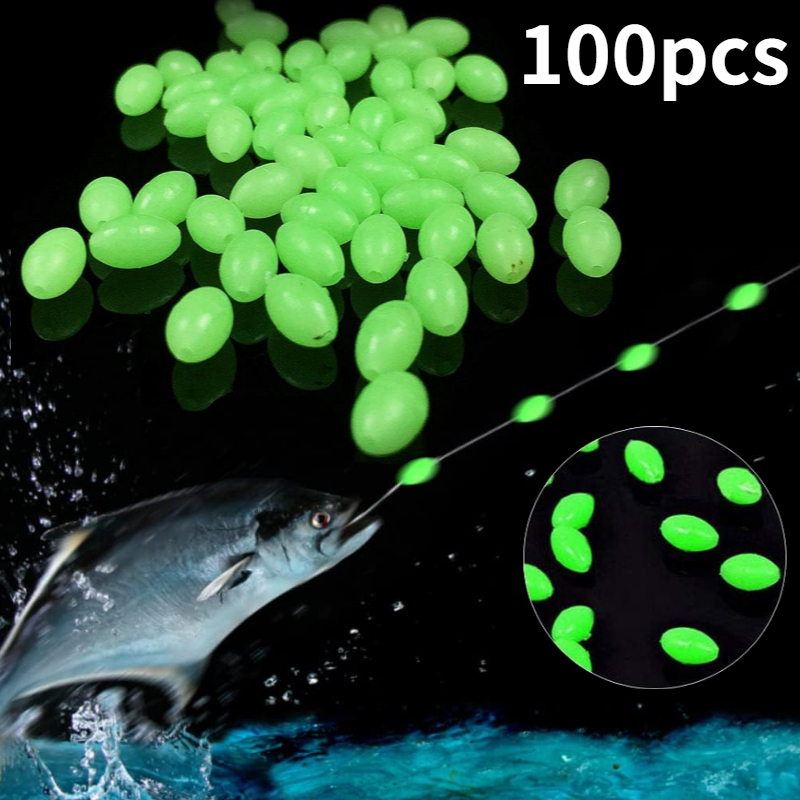 100pcs/lot Oval Night Luminous - Fishing Equipment Tools ulasan dan harga