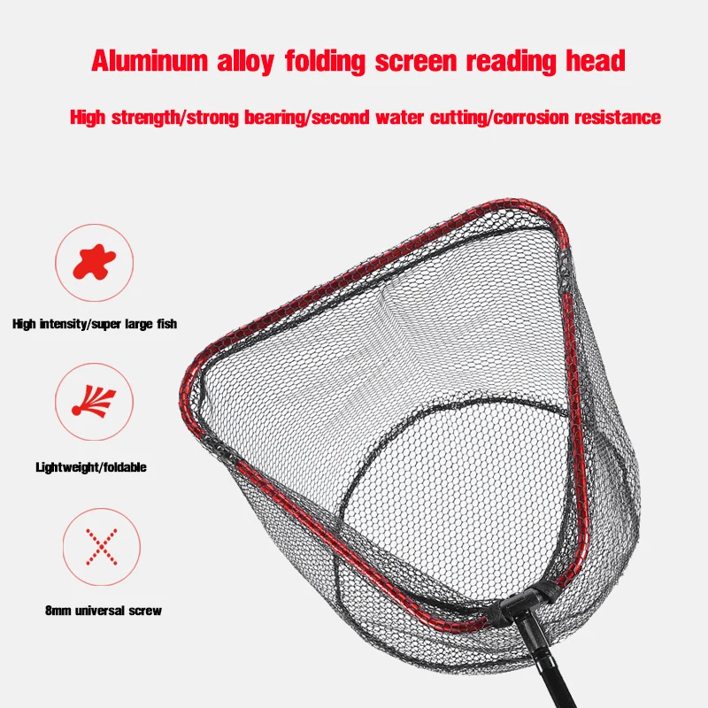 Aluminum Alloy Rubber Coated F - Landing Net Telescopic ulasan dan harga
