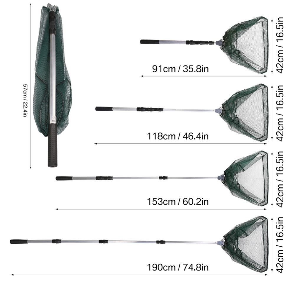190cm 92cm 55cm Telescopic Lan - Landing Net Telescopic ulasan dan harga