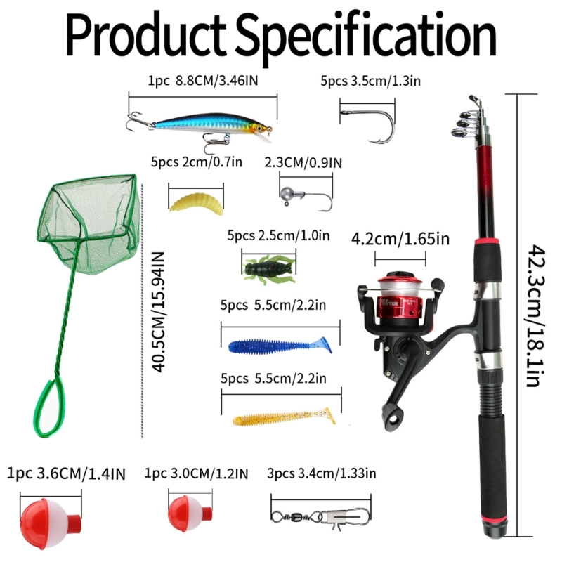 Telescopic Rod Float Baits Hoo - Landing Net Telescopic ulasan dan harga