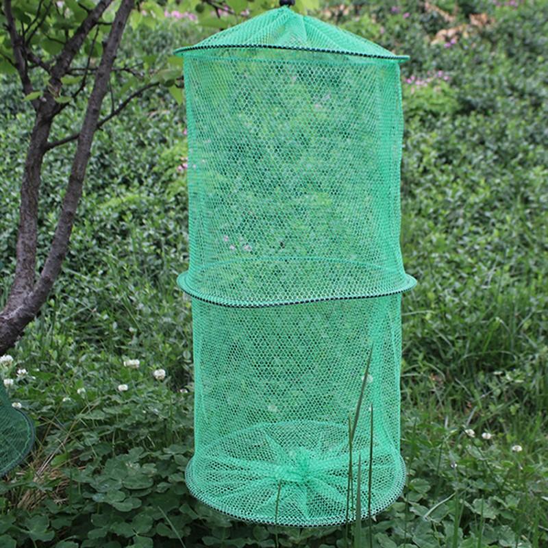 Folding Round Nylon Mesh Metal - Landing Net Telescopic ulasan dan harga