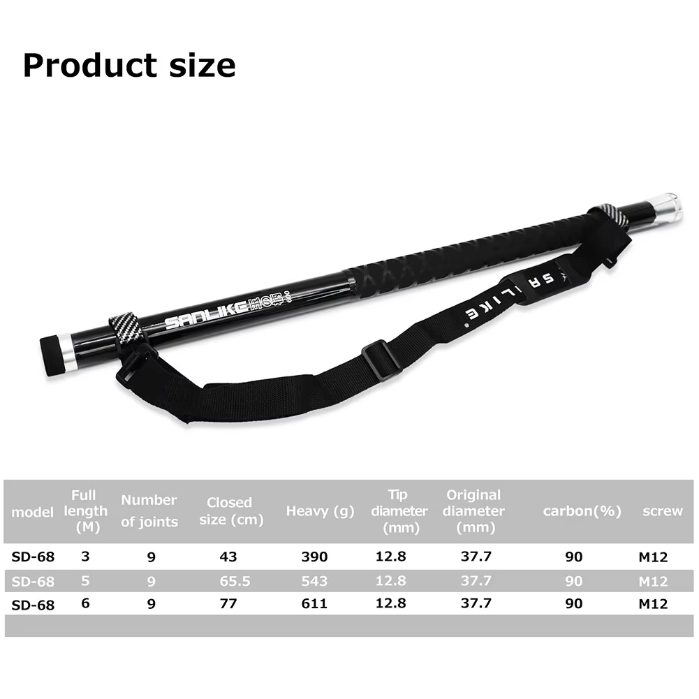 SANLIKE 3m Black Telescopic Ca - Landing Net Telescopic ulasan dan harga