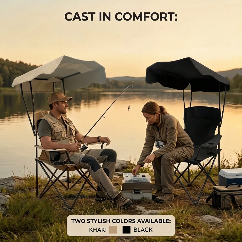 Outdoor Camping Chair With Awn - Fishing Equipment Net ulasan dan harga